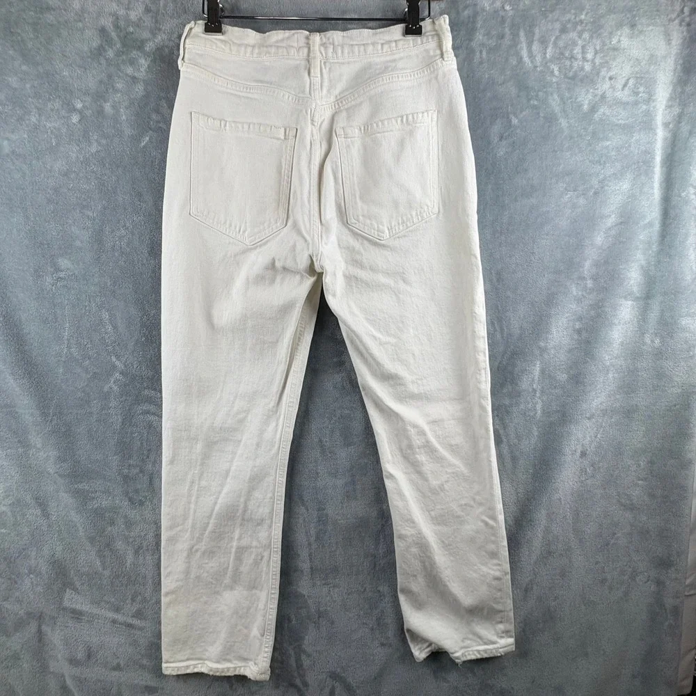 AGOLDE Riley Crop High Rise Straight Leg Jeans Sz.‎ 27 White/Cream Summer Luxury